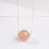 Natural salt source agate Lu Lu Tong round Bead Necklace S925 silver women's pendant, best friend style collarbone chain Item Picture